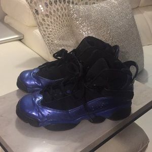 Royal Blue and Black Jordan’s, Big boys size 6.5